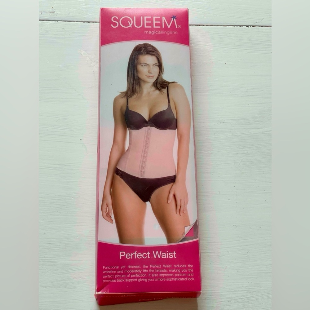 Squeem Shapewear Corset XS 26PW Perfect Waist Compression Cincher Black